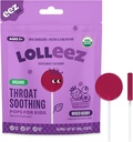 Lolleez Organic Lollipops for Kids Sore Throat Relief, Mieszane Berry Perfect for Soothing A Sore Throat While Tasting Great, Mieszane Berry Flavor, 28 Count