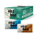 Obi Bar Sampler - Białko i Oat Fiber Bar Biżuteria 124; All- Naturalne 124; Trwała Energia 124; Lekko Słodki Smak 124; 6 Czekoladowy Almond i 6 Jagodowy Almond 124; MADE Z AVOCADO OIL 124; Białko jaj 124; Wolny od soi, Nabiał bez alkoholu, No Sugar Alcohol, No Seed Oils Iber124; 2.4oz, 12 Pack