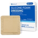 LotFancy Silicone Foam Dressing, 4 "x 4" (2.5 "x2.5" Pad), 5 Hrabia, Steryl Border Adhesive opatrunek rany, Bed Sores, Owrzodzenia nogi opatrunek, Wysoce Absorbent, Wodoodporny