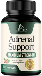 Adrenalina Supplements Cortex Complex, Best Energy Supplement, Pomaga Cortisol Health & Energy Poziomy, Codzienne Ashwagandha dla kobiet i mężczyzn, Wspiera Zmęczenie nadnerczy i układu immunologicznego, 60 Kapsułki