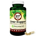 Srebrne Lining Herbs 27 Ziołowe Psy wsparcia wątroby - Wspiera psa z normalnej funkcji i zdrowia wątroby - Naturalny suplement ziołowy, aby pomóc chronić wątrobę od stresu i toksyn - 90 Kapsułki