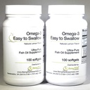 Omega-3 'Łatwy do połknięcia' Ultra- czysty olej rybny Suplement Naturalny Lemon Flavor 200 Softgels Omega 3 Łatwy do połknięcia