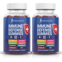 8 w 1 Suplement immunologiczny do boostera Gumiaki z Astragalus Root, Witamina C i Cynk, Witamina D3, Elderberry i Quercetin (2 opakowania)