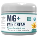 Mars Wellness MG + Magnezu Cream Pain Relief - Dodatkowa siła Magnez i Arnica Cream - 4 OZ Tub - Neuropatia, Ból mięśni i Kurcze nóg Relief - 1 opakowanie