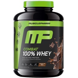 MusclePharm Combat 100% Proszek z białka serwatki, Mleko czekoladowe, Szybki odzysk mięśni i izolatu serwatki, Wysoki Proszek proteinowy dla kobiet i mężczyzn, Gluten Free, 5lb, 67 Służenie