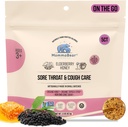 MommaBear Organics Handcrafted Kids Cough Lullipops - Natural Sore Throat Relief & Cough Drop Suckers for Kids 3 + - Elderberry Bits, Honey & Organic Flavors - Mocno uszczelnione dla świeżości, 5pc