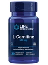 Przedłużenie życia L- Karnityna - 500 mg, Suplement Energetyczny, Suplement Pamięci - Wolna forma Amino Acid, Nitric Support, Zdrowe ciśnienie krwi - Bezgluten-, Non-GMO, Wegetarianin - 30 Kapsułki