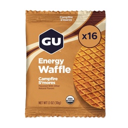 GU Energy Stroopflavel Campfire S 'mores Sports Nutrition Waffle, Coffeine- Free, i Kosher nabiał, On- Energia dla każdego treningu, 16 Hrabia