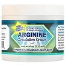 Krem cyrkulacyjny argininy 4 oz - Mentol, L Arginina & L Płyn cytruliny - Wspiera zdrowe nogi i ciało przepływu krwi - Całe produkty rodzinne