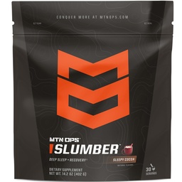 MTN OPS Slumber Sleep Aid for Muscle Recovery & Deep Sleep, Sleepy Cocoa Sleep Support Drink Mix, 30 Servings
