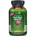 Irwin Naturals Good Mood Sleep PM - 54 Liquid Softgels - z Melatonin i L- Theanine dla odpoczynku i relaksacji - 18 Wszystkich Sług