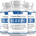 Relaxation Sleep Aid, Natural Non-Habit Forming, Suplement do snu opracowany do wsparcia dla dłuższych i lepszych snu, Rumianek, Magnez, Melatonina, Ashwagandha, GABA, Bez narkotyków (180 Hrabia)
