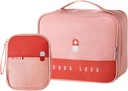 paerma Puste torby pierwszej pomocy Podróże Medical Supplies Izolated Medicine Bag Wygodny zestaw bezpieczeństwa Suit for Family Outdoor Turystyka Camping Car Office Workplace, Pink