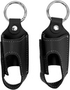 Generyczny Astma Inhaler Holder, 2szt Astma Inhaler Holder Przenośne Storage Protective PU Skóra Astma Inhaler Case for Travel (Czarny)