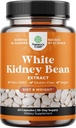 White Nerki Bean Extract Carb Blocker - Białe Nerki Fasola Suplement do metabolizmu Boost & Kalorie z Starchia Food - Carb Control Supplements - 60 Kapsułki