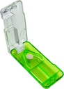 EZY DOSE Pill Cutter i Splitter z dyspensera, Daily Usage, Safely Cut Pills, Witaminy, Tablets in Half or Quarters, Dokładne i łatwe cięcie, Ostrze ze stali nierdzewnej, Travel Sized, Green, BPA Free
