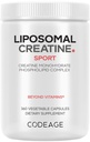 Codeage Liposomalne Suplement Monowodny Kreatyna, Pure Creature 2500mg - 3 Miesiące dostaw, Mikronizowane, Mięśnie Kreatynina Sportowe Żywienie i atletyki, Non-GMO - 360 Kapsułki