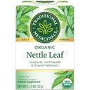 Tradycyjne Medicinals Organic Nettle Leaf Herbal Herbal, Wspiera wspólne zdrowie i ogólne Wellness, (Opakowanie 2) - 32 Tea Bags Total