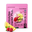 Proszek PowderWitamina Electrolytes Plus (50 Servings) Malina Lemoniada Electrolyte Proszek Zero Calorie Keto, 0 Cukier, Nie Maltodekstryna, 1000mg potasu, 120mg wapnia, 120mg magnezu, Proszek nawadniający