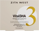 Zita West Vital DHA - Prenatal DHA i EPA z cynku dla płodności, ciąży i karmienia piersią - Omega 3 dla rozwoju mózgu - 60 kapsułek (1 miesiąc dostaw)