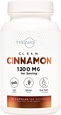 Typ Zero Ceylon Kapsułki cynamonowe (1200mg 124; 120 Kapsułki) - Naturalny, Non-GMO, Bez glutenu, Organiczny Cynamon Bark Suplement