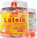 2 Opakowanie Luteina i Zeaksantyny Suplementy Gumiaki (25 mg) Witaminy A, C, E, borówka, Astaksantyna - olej kokosowy dla lepszej absorpcji - dla dorosłych i nastolatków Wizja, Oko, Mózg, Skóra - Wegan, Cukier wolny