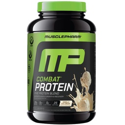MusclePharm Combat Protein Powder, Vanilla Flavor, Fuels Muscles for Productive Workouts, 5 Protein Sources Including Whey Protein Isolate & Egg Albumina, Gluten Free, 2 lb, 25 Servings
