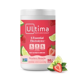 Ultima Replenisher Daily Electrolyte Powder Drink Mix - Bez cukru - Strawberry Margarita, 90 Servings - Proszek do nawadniania z 6 Kluczowe elektrolity i Minerały śladowe - Keto Friendly, Non-GMO