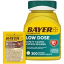Bayer Aspiryna 81mg Tabletki powlekane zawierające składniki odżywcze 300ct i 2 opakowania podróżne z oryginalną aspiryną 325mg Tabletki powlekane