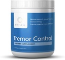 Simplesa Tremor Control, L- Arginina Alfa- Ketoglutaminian Suplement, Zawiera GABA, Ubichinol i Niacyna, 360g AAKG Proszek Suplement, Wspiera Tremor Control, i Mięśnie Zdrowie
