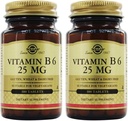 SOLGAR Witamina B6 25 Mg, 100 tabletek, 100 liczenia (opakowanie po 24)