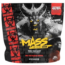 Mutant Mass Extreme Gainer - Proszek z białka serwatki - Zbuduj rozmiar i siłę mięśni - Wysoka gęstość czystych kalorii (Triple Chocolate, 6 lbs)