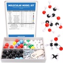 Swpeet 125 szt. Model molekularny Zestaw do nieorganicznego i organicznego modelu molekularnego Nauczyciel i 16 lat i ponad zestaw studencki - 54 Atomy & 70 Linki & 1 Krótkie Link Remover Tool - Zabawki naukowe