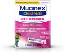 Zatory w klatce piersiowej, Mucinex Mini Stopy dla dzieci, Zatory w klatce piersiowej, Guma Bubble, 12ct