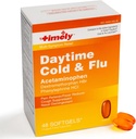 LABS TYME- CAP, INC. Daily Daytime Cold and Flu Medicine 48 Softgels - Cough Suppressant, Nasal Decongestant, Reliever bólu