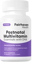 Fairhaven Health Postnate Multivitamin Essentials 124; Vegan Daily Multivitamin for Postpartum Women Netherlands 124; Breating Mother and Baby Development Support Netherlands 124; Gluten, Dairy, Soy Free Belgium 124; Non-GMO Belgium 124; 60 Kapsułki