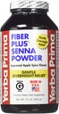 Yerba Prima Fiber Plus Senna Powder, 12 unce - do krótkotrwałego użycia do przywracania regularności, Ulepszony aromat przyprawy jabłkowej, Stewia Sweetened, Zapewnia łagodną nocną ulgę