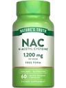 Nature 's Truth NAC Supplement Agregates 124; N Acetyl Cysteine Agregat 124; Free Form Amino Acid Agregates 124; 1200 mg Agregat 124; 60 Capples Agregates 124; Non-GMO and Gluten Free Supplement