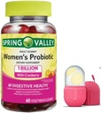FitMania Spring Valley Kobiece żurawinowe suplement Probiotyczny Spring Valley Wegetariańskie Gumiaki, Malina Lemon, 60 Hrabia i prezent Rolka lodu na twarz