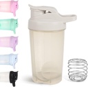 D.Y.A 16oz Shaker Butelka z przeciekiem Proof Sports Shaker Cups for Protein Shakes Shake Butelka na przedtreningi i podróż Aby przejść BPA Free & Easy Clean Protein Shaker Butelka, Grey
