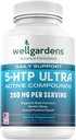 100% Czysty 200 MG 5- HTP Ultra dla zdrowego snu i poczucia dobrego samopoczucia - Nastrój, stres, sen - 5HTP Suplement z wapniem - 60 5HTP 200mg kapsułki, 30 Sług