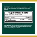 Bounty Witamina B12, Wspiera metabolizm energii i zdrowie układu nerwowego, 500mcg, 100 tabletek szybkiego rozpuszczenia (Opakowanie po 2)