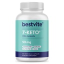 BESTVITE 7- Keto 50 mg DHEA (120 kapsułki wegetariańskie) - Brak stearynianów