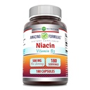 Amazing Supplement Niacin Equipment 124; 500 Mg Per Serving Equipment 124; 180 Capsules Equipment 124; Non-GMO Equipment 124; Gluten- Free Equipment 124; Made in USA