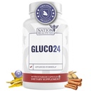 Suplement Gluco24 - Suplement z cynamonem, berberyną, witaminą C i innymi - Suplement dla mężczyzn i kobiet, 60 Kapsułek