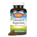 Carlson - Cal- Mag Gels, 2: 1 Wapń do Magnezu Stosunek, Wsparcie kości, Produkcja energii, 100 Żele miękkie