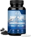Suplement Shilajit, Shilajit kapsułki z kwasem Fulvic dla mężczyzn i kobiet, Shilajit z 85 + Ślad minerałów dla energii, wydajności i zdrowia immunologicznego 124; Non-GMO - 90 kapsułki