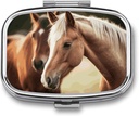Pudełko na pióro 2 Cometum Medicine Pill Case Adorable Horse Printed Portable Pill Box Travel Organizer for Pocket Purse Daily Medicine Witamina Box Fish Oil Box Supplement Box