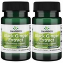 Ekstrakt Swanson Black Ginger - Promotes Healthy Blood Circulation and Physical Vigor - May Aid Heart Health, Muscle Tissue, and Mental Wellbeing - (30 Veggie kapsułki, 100 mg każdy) (2 opakowania)