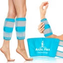 Vive Calf & Shin Ice Pack Wrap (Para) - Dodatkowa siła Hot & Cold Therapy dla Shin Splins & Noga Pain - Regulowane taśmy kompresyjne, aby pozostać w miejscu - Elastyczne, gdy zamrożony z 30 + minut zimna